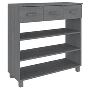 Consolle | Tavolo d'Ingresso HAMAR Grigio Scuro 90x35x90 cm Legno Massello di Pino