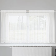 Tenda in Pizzo con tende Bianco 140 x 200 cm Poliestere 4107881
