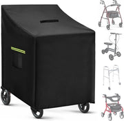 Garage a rotelle con maniglie, garage a rotelle con protezione laterale, tessuto Oxford resistentente 420D, garage a rotelle, con 2 strisce riflettenti, 1 manico, 4 ganci, aperture di ventilazione, impermeabile al vento, impermeabile alla pioggia