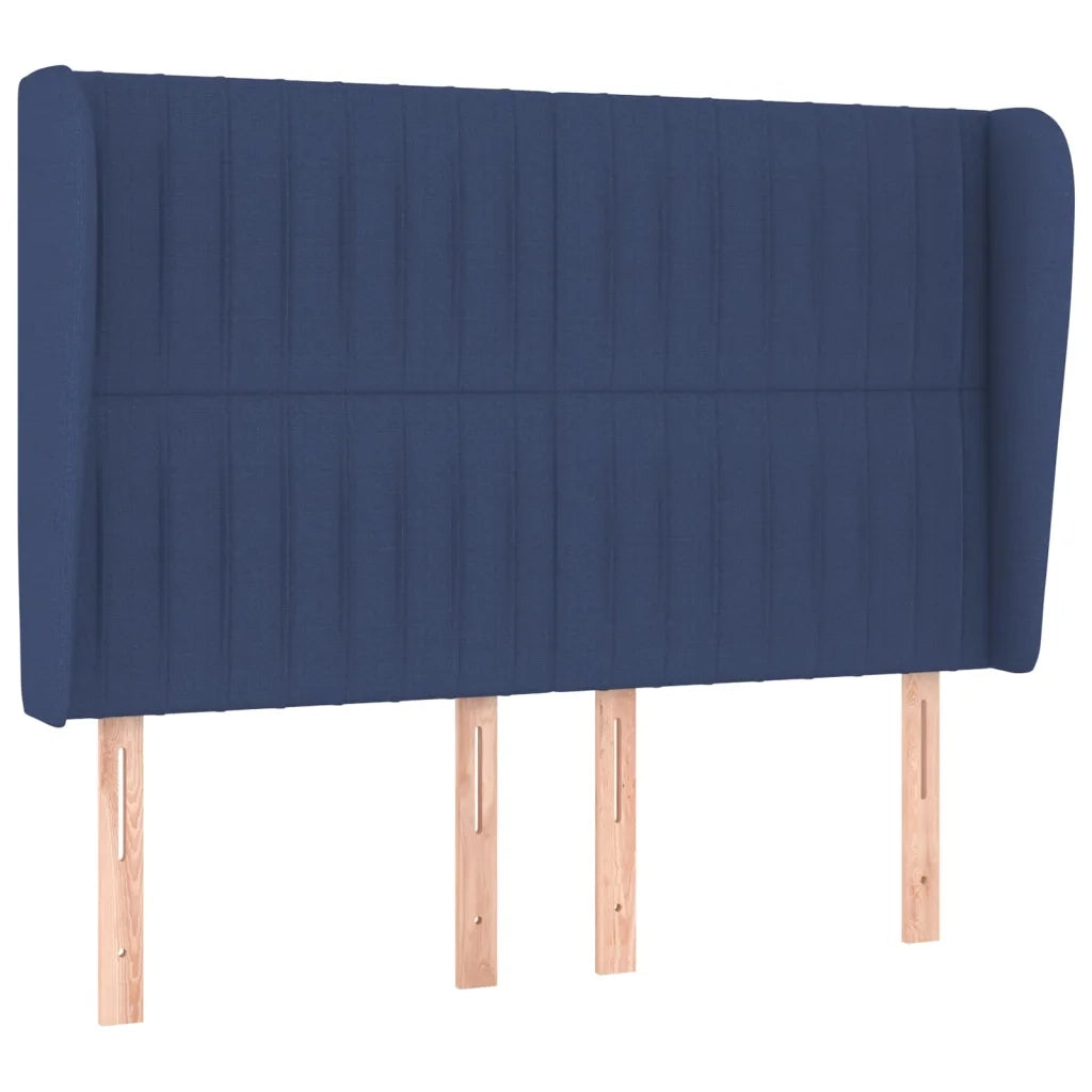 Testiera ad Orecchio Blu 147 x 23 x 118/128 cm in Tessuto