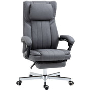 Sedia da ufficio girevole con schienale inclinabile e altezza regolabile ¨C zephmum ¨C grigio 65x61x105-113 cm