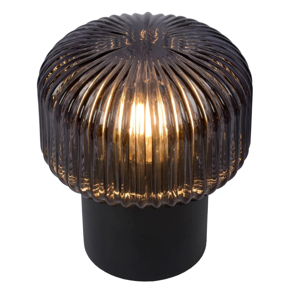 Lampada da tavolo Lucide JANY vetro fumé nero E14 40W