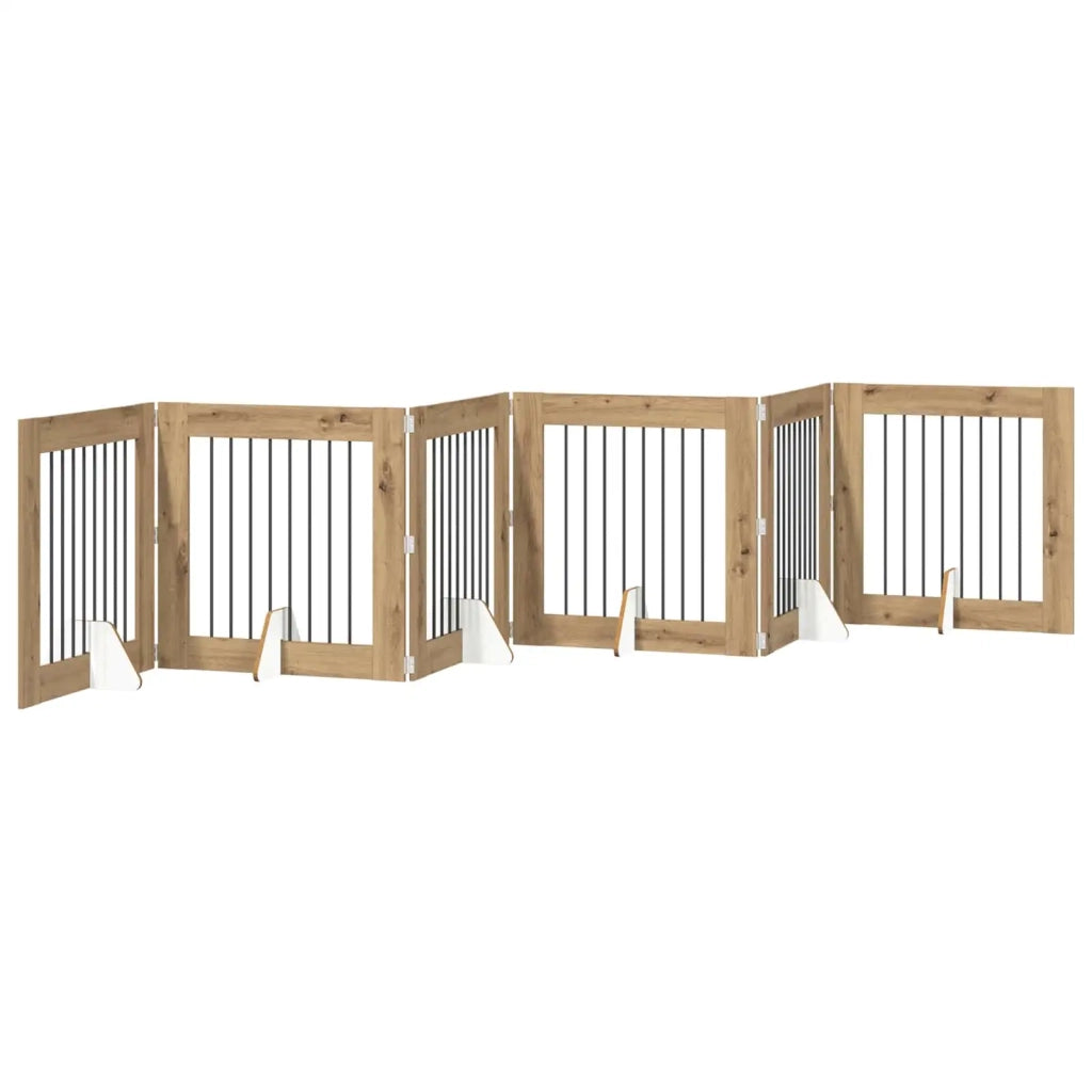 Cancello per cani pieghevole con supporti 6 pz 482 cm 892090