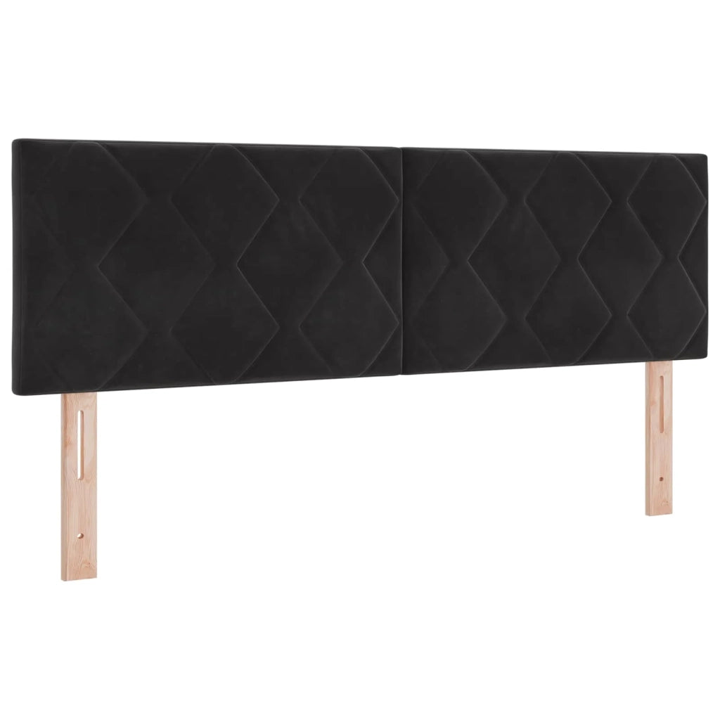 Letto ottomano con materasso con testiera 2 pz Nero Velluto 3456764