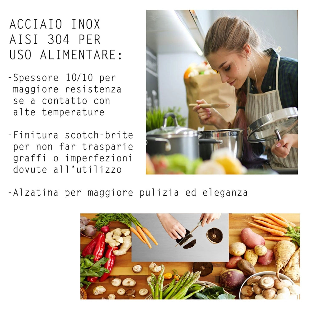 Tagliere Spianatoia per Alimenti Professionale 80x50 AISI 304