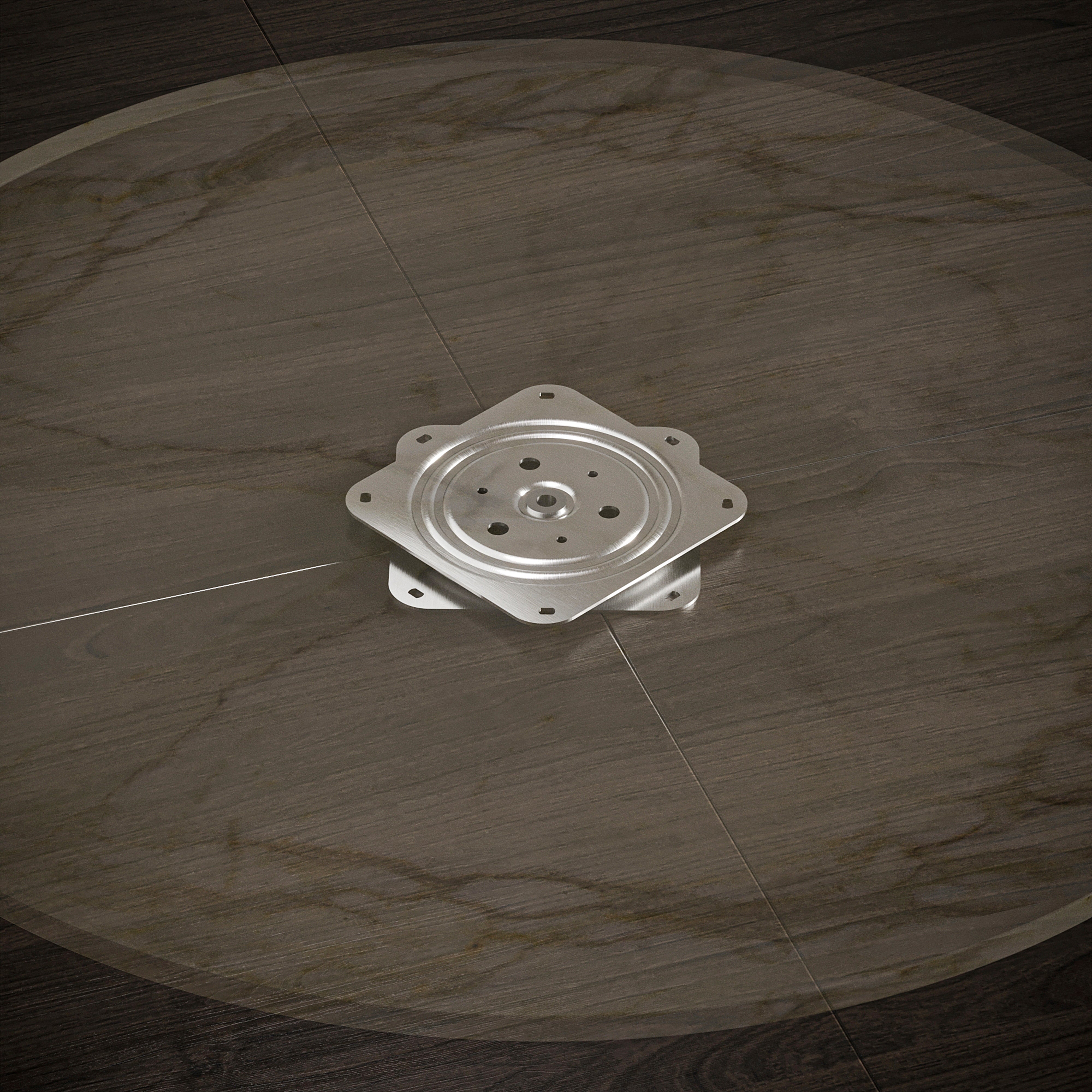 Piattaforma Girevole con Cuscinetti a Sfera 150x150 mm in Acciaio Emuca Zincato