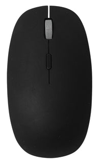 Mouse Wireless Ricaricabile 2.4GHz in Plastica Nero