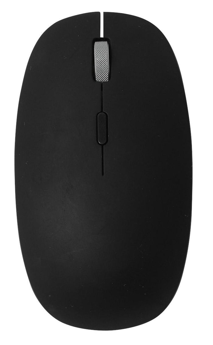 Mouse Wireless Ricaricabile 2.4GHz in Plastica Nero