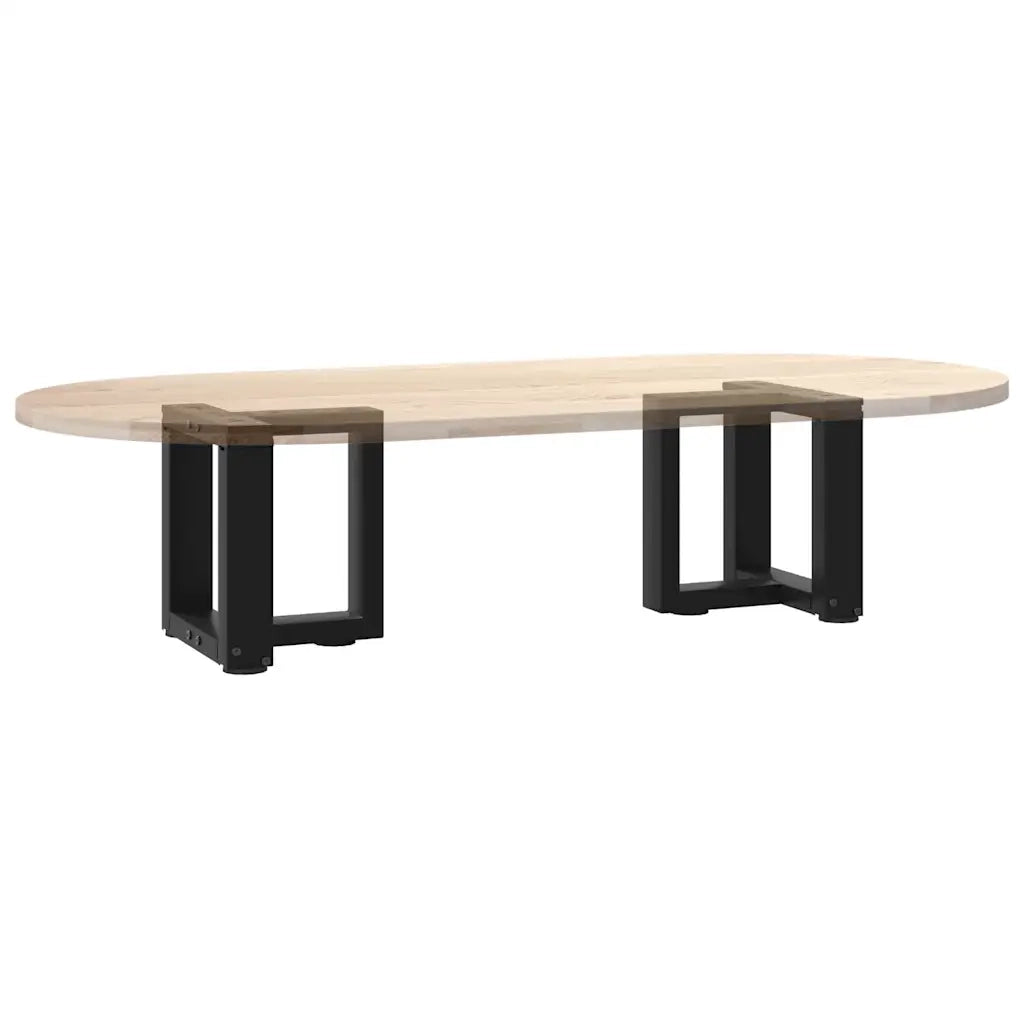Gambe per Tavolino da Caff¨¨ a Forma di T 2 pz-Set di 2 Gamba per Tavolo Nere 30x25x(30-31) cm Acciaio 239702
