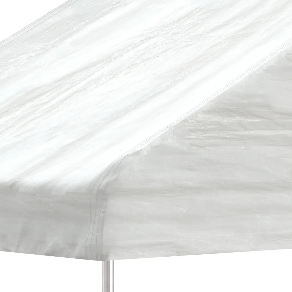 Gazebo con Tetto Bianco 20,07x2,28x2,69 m in Polietilene 3155509
