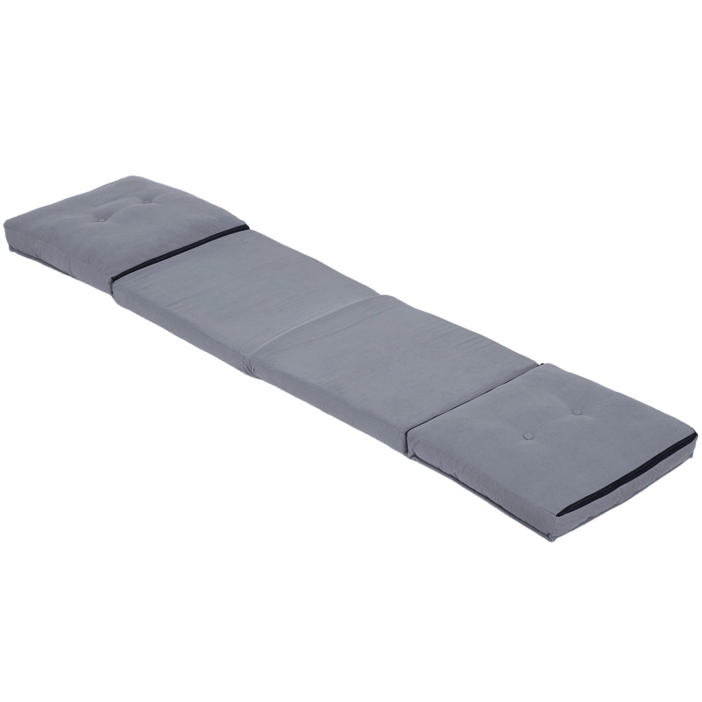 Poltrona reclinabile pieghevole in velluto ¨C zephmum ¨C grigio 59x230x15