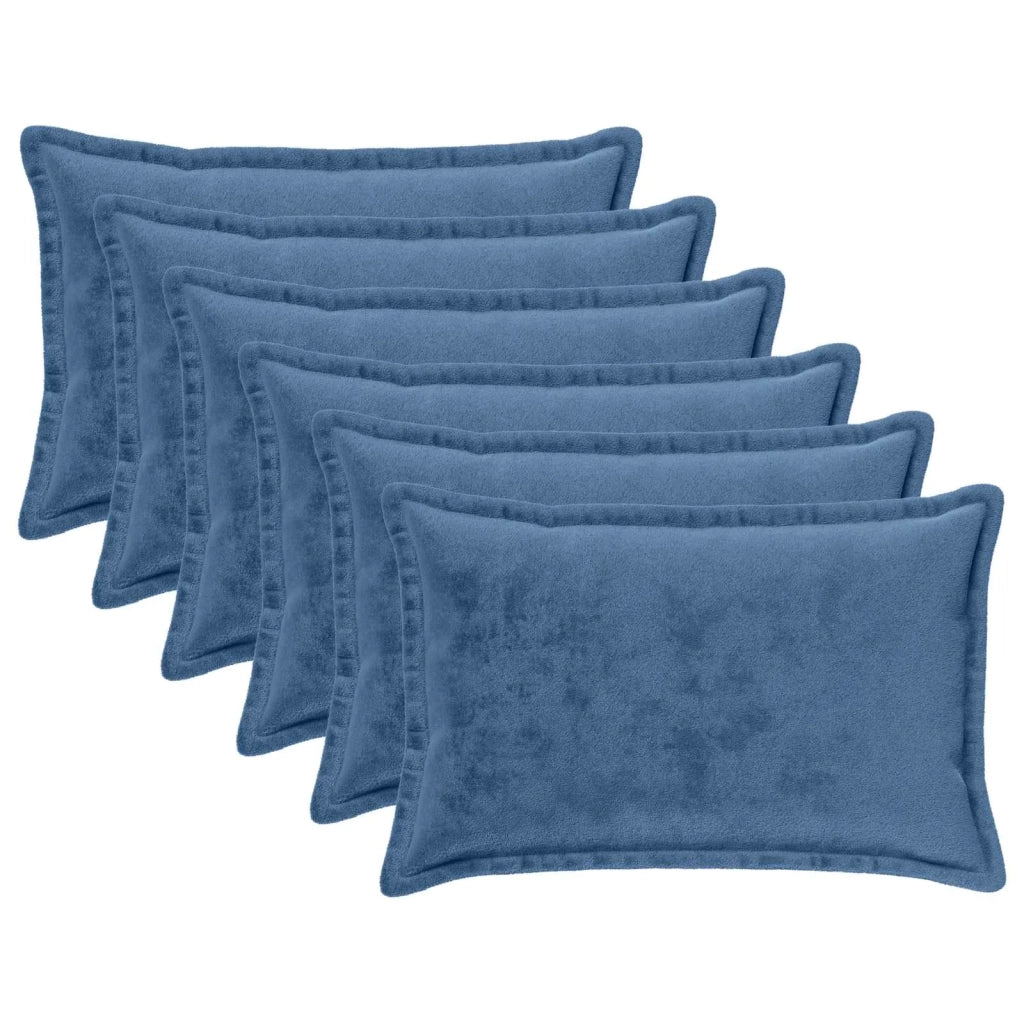 Federa 6 pcs HOUTEN Azzurro 50 x 80 cm Flanella 920290