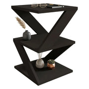 Serino, Tavolino da Salotto 2 Vani, 30x30x54h cm Nero
