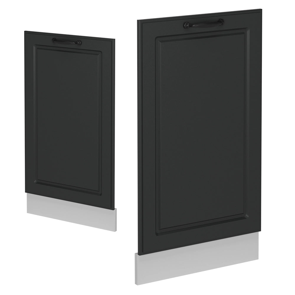 Pannello frontale della lavastoviglie R-Line Antracite rustico/Bianco 45 cm, PL Marmo Vicco