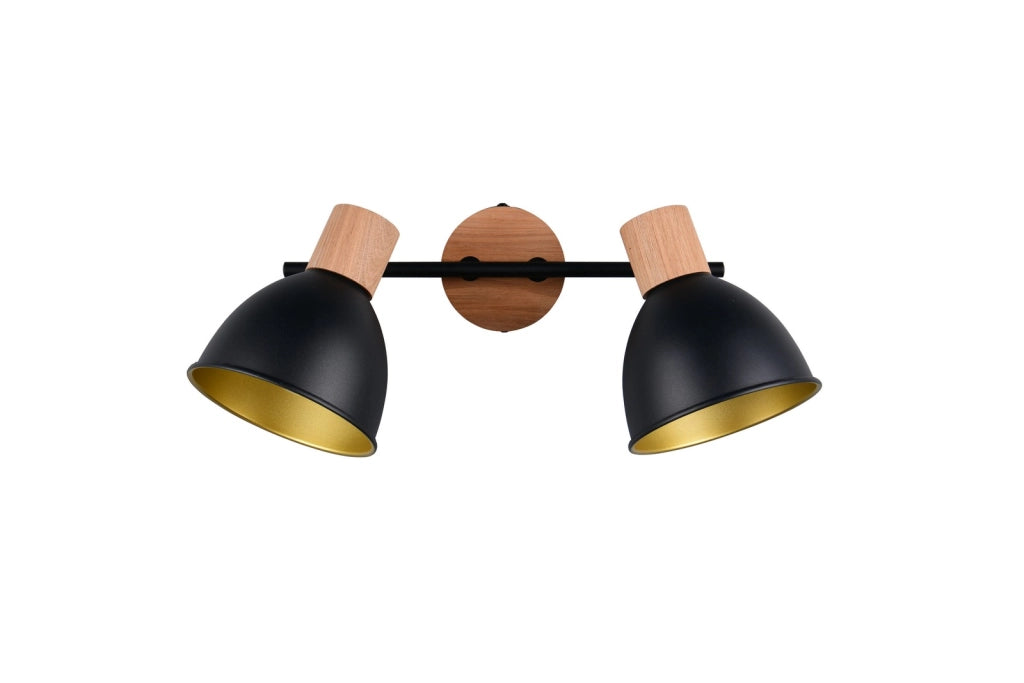 Plafoniera spot industriale nera 2xE27 DELUME RL