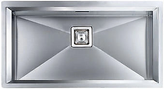 CM 012814X0012063 GLAMOUR Lavello da Incasso Monovasaca Sottotop in Acciaio Inox Satinato (86x45x19 cm) colore Inox Satinato