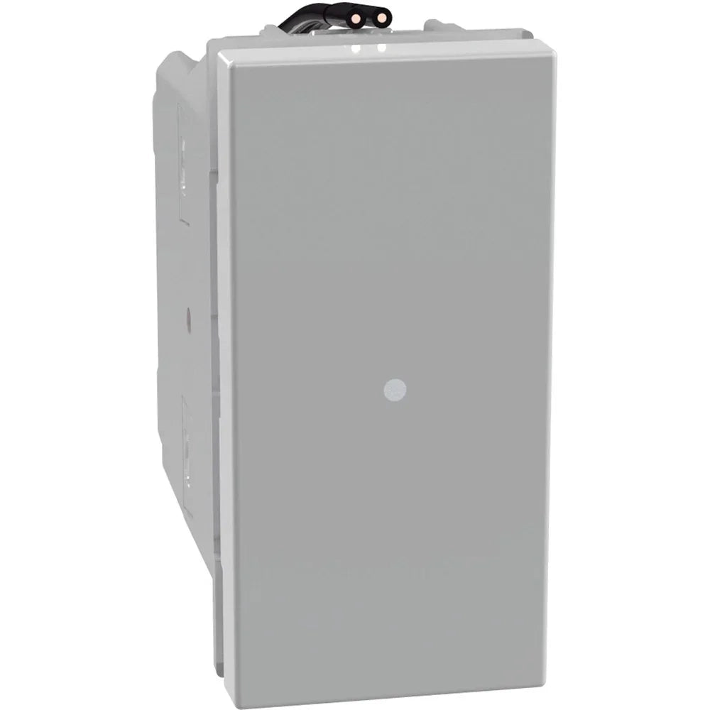 Invertitore assiale Bticino MatixGO 1P 10AX 1 modulo grigio con Led JG4054LB