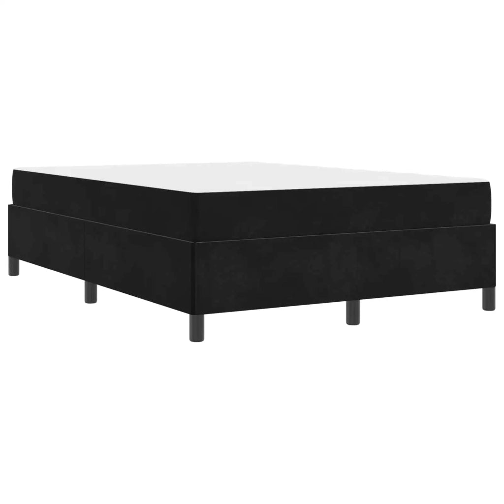 Struttura del letto con materasso Nero 140 x 190 cm Tessuto