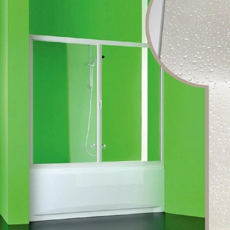 Box sopravasca scorrevole acrilico pvc bianco h.150cm Maesplas 150/140 cm