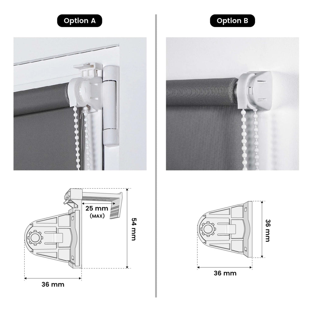 Tenda a Rullo  filtrante installazione senza foratura EasyFix Grigio 150x180 cm