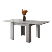 Popoli, Tavolo Allungabile Allungabile, 180x90x78h cm Grigio Cemento