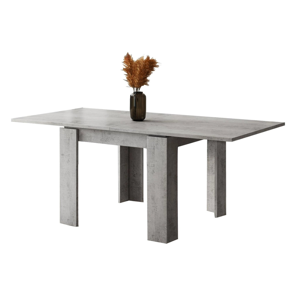Popoli, Tavolo Allungabile Allungabile, 180x90x78h cm Grigio Cemento