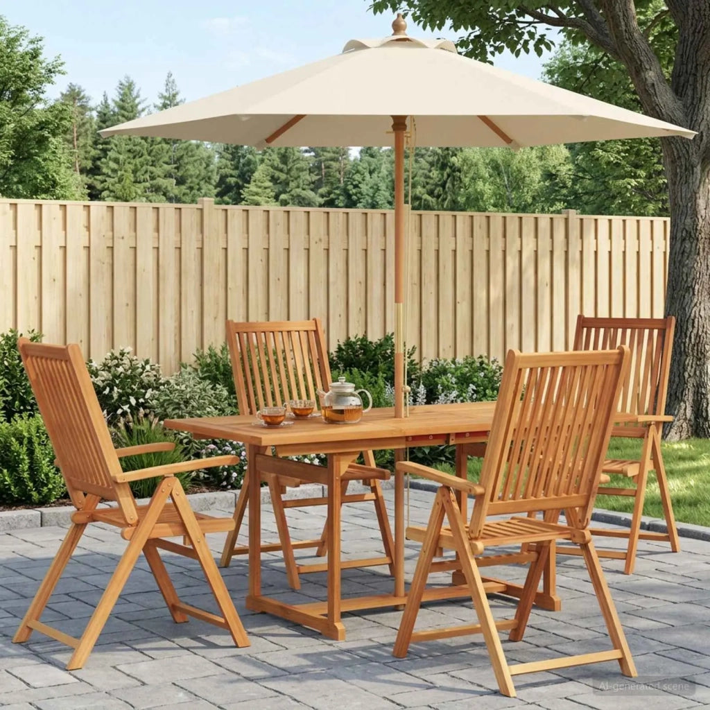 Set da pranzo da esterno con ombrellone 6 pz 3438533
