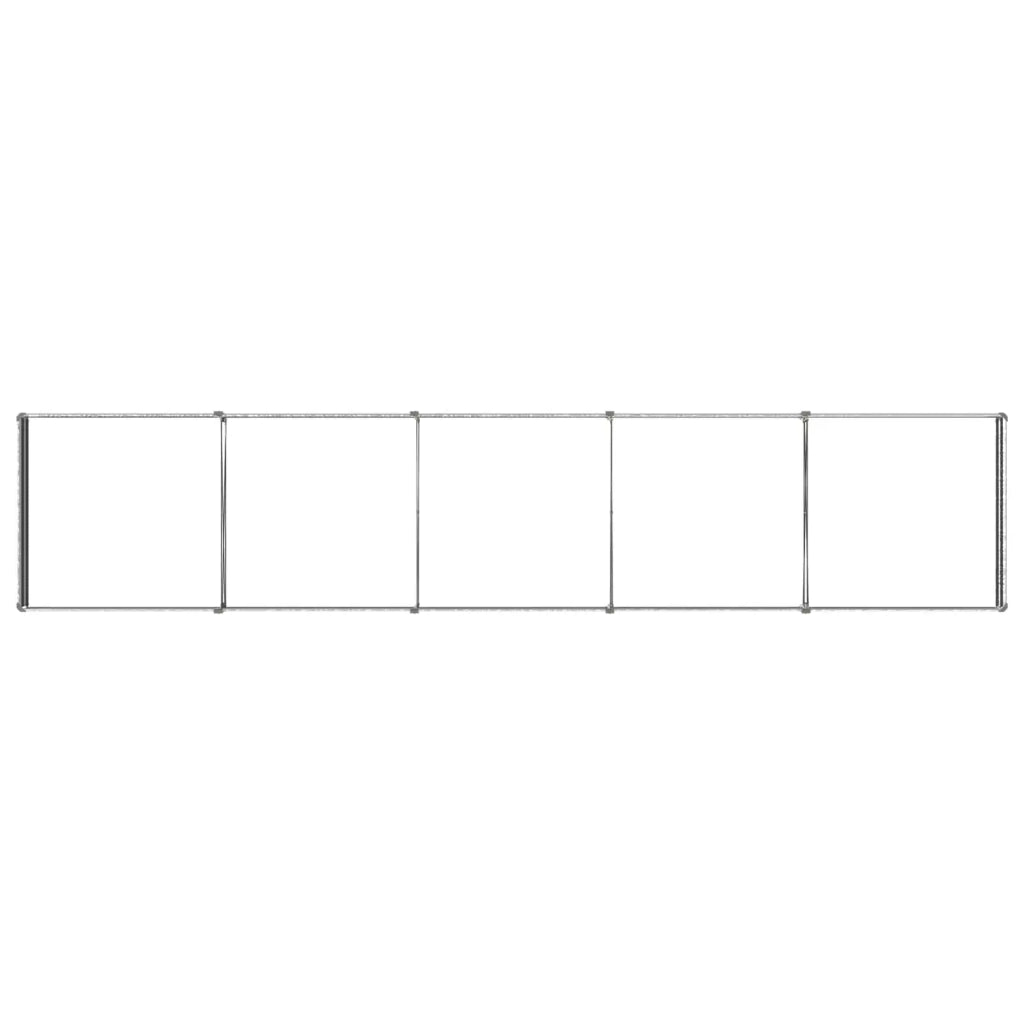 Letto rialzato da giardino Argento 400 x 80 x 24 cm 8006511
