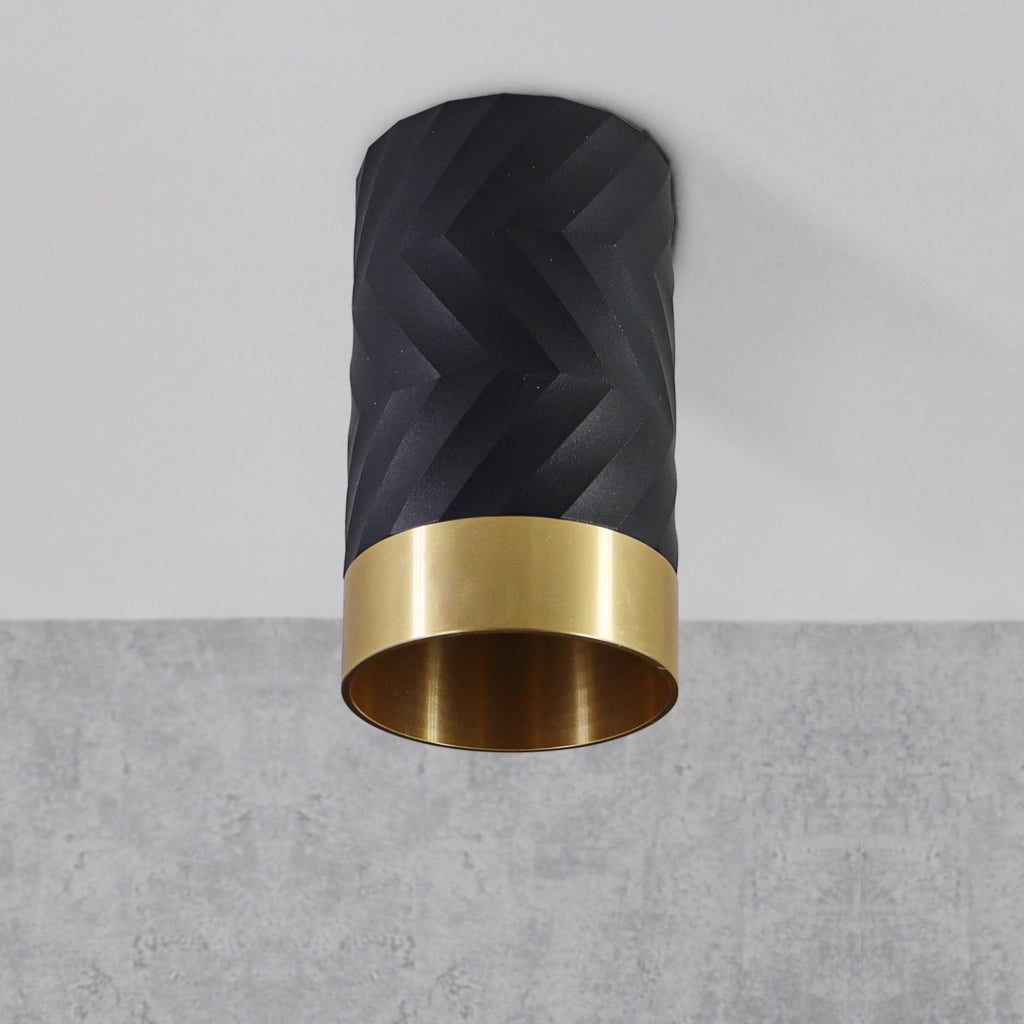 Faretto soffitto nero-oro GU10 1 luce Arras Polux 323521