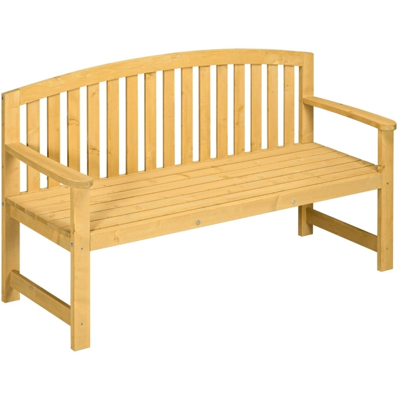 Panca da giardino in legno di abete arancione, 2 posti