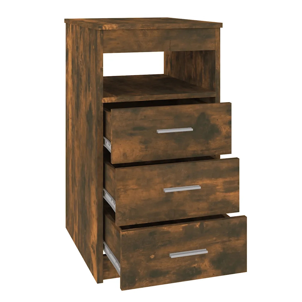 Cassettiera Rovere Fumo 40x50x76 cm in Legno Multistrato 815093