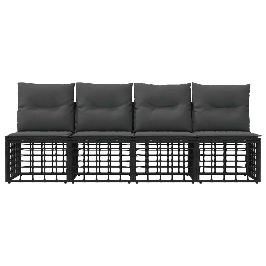 Divano da Giardino 4 Posti Senza Braccioli 4 pcs