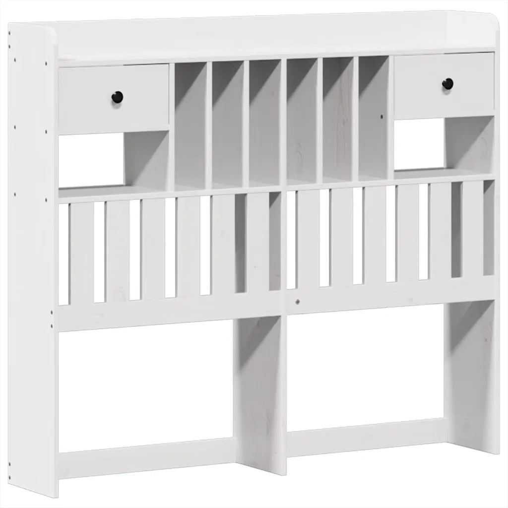 Letto senza Materasso Bianco 135x190 cm Legno Massello di Pino 3323276