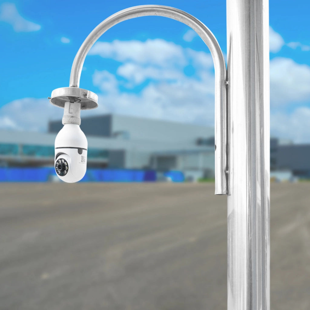 Telecamera di videosorveglianza PTZ con lampadina intelligente, WIFI 2.4G 1080P, tipo lampadina E27 con sensore di movimento e applicazione Tuya