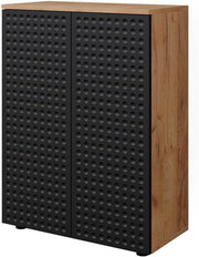 Mobile midi Irma, Antracite puntinato, 60 x 81 cm, per la conservazione in bagno e abbinabile alla serie Irma