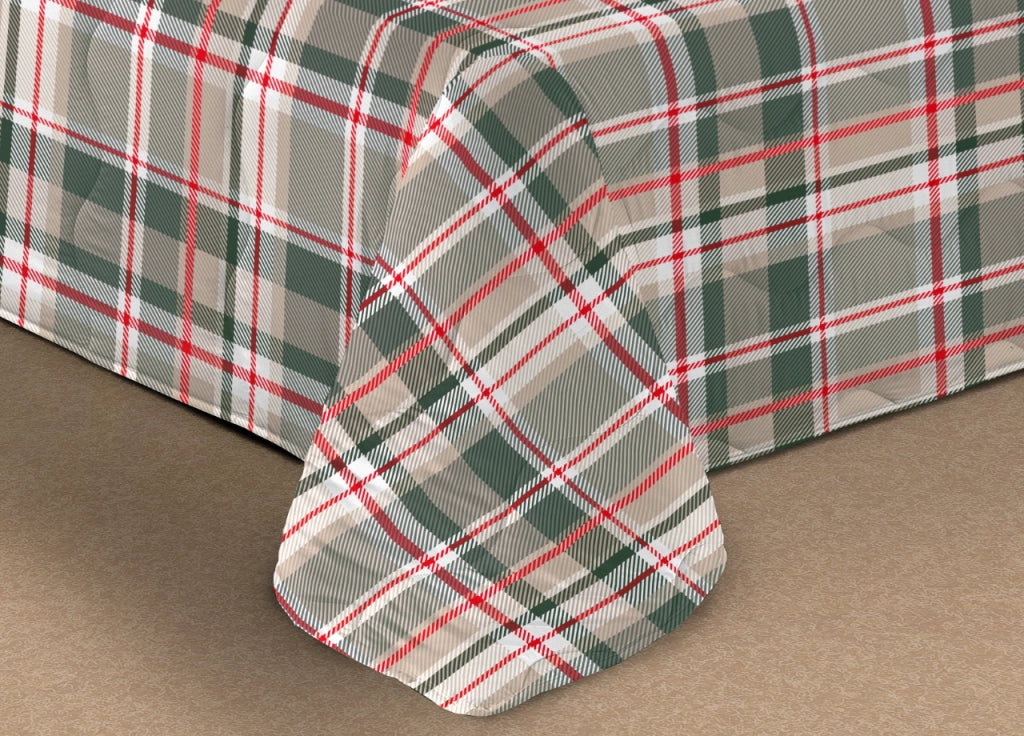 Trapunta Piumone Letto Invernale Imbottita 300gr Scaldanotti Tartan - 1 Piazza - Grigio