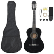 Set Chitarra Classica 8 pz per Principianti Nera 3/4 36"