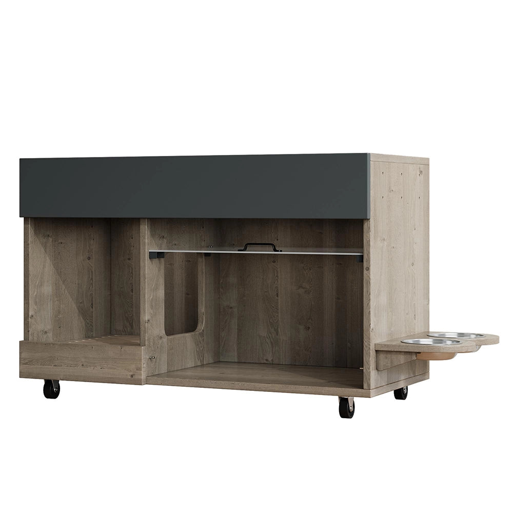 Armadio lettiera gatti - Xylo - 100x45x67cm grigio antico