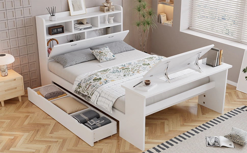 letto singolo legno bianco 140x200 cm