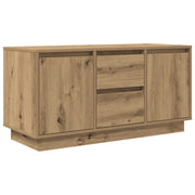 Mobile porta TV con illuminazione a LED e ampio vano contenitore 100 x 41 x 50 cm finitura in rovere composito realizzato artigianalmente 02_0051625