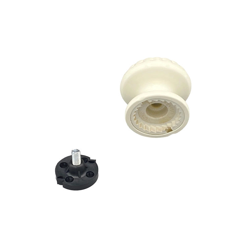 Pomolo fisso per porta SAGUATTI 861/70KB in alluminio bianco lucido