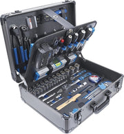 Set di attrezzi in una scatola con 149 pezzi in acciaio inox chrome-vanadio