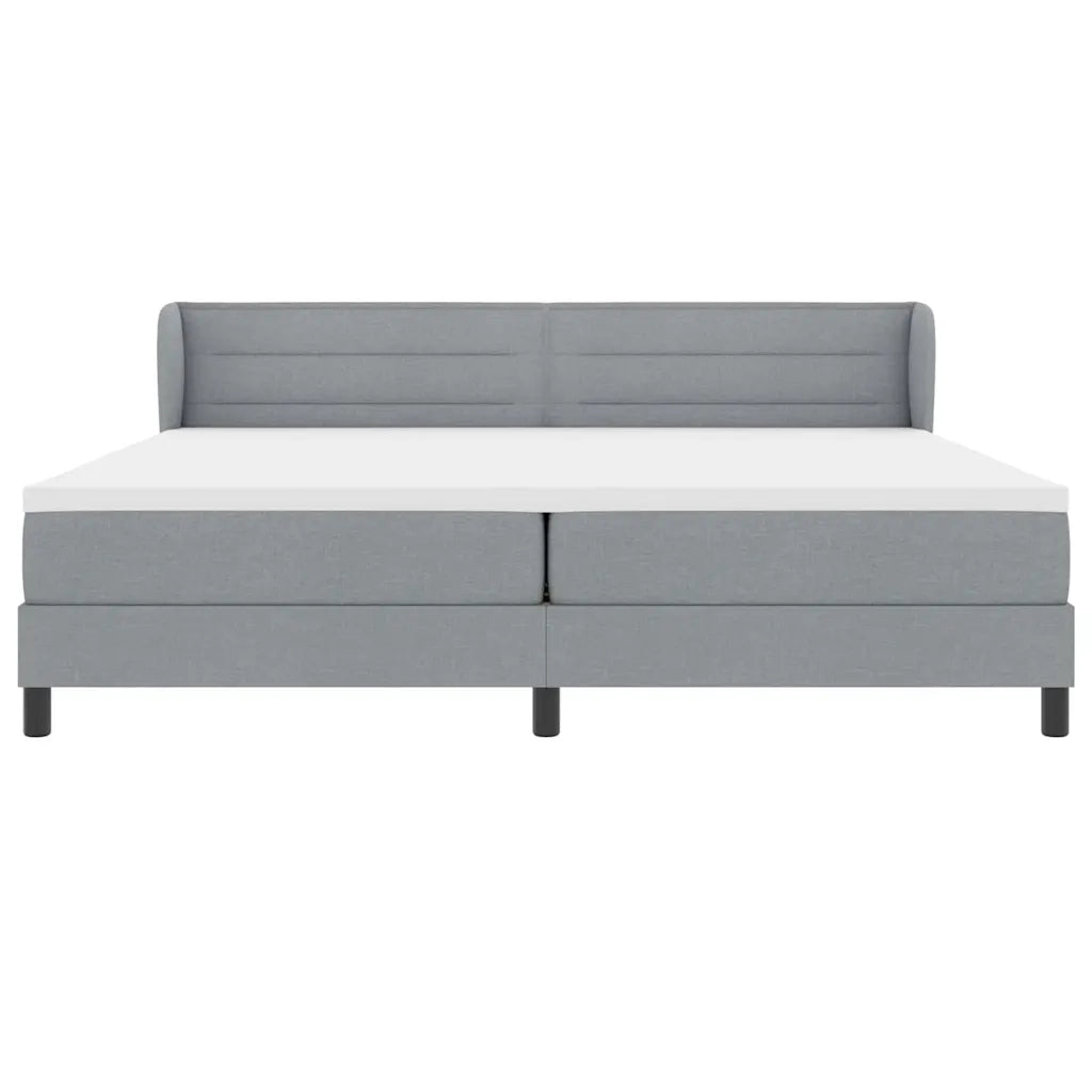 Letto a molle con materasso Grigio chiaro 200 x 200 cm Tessuto 3339982
