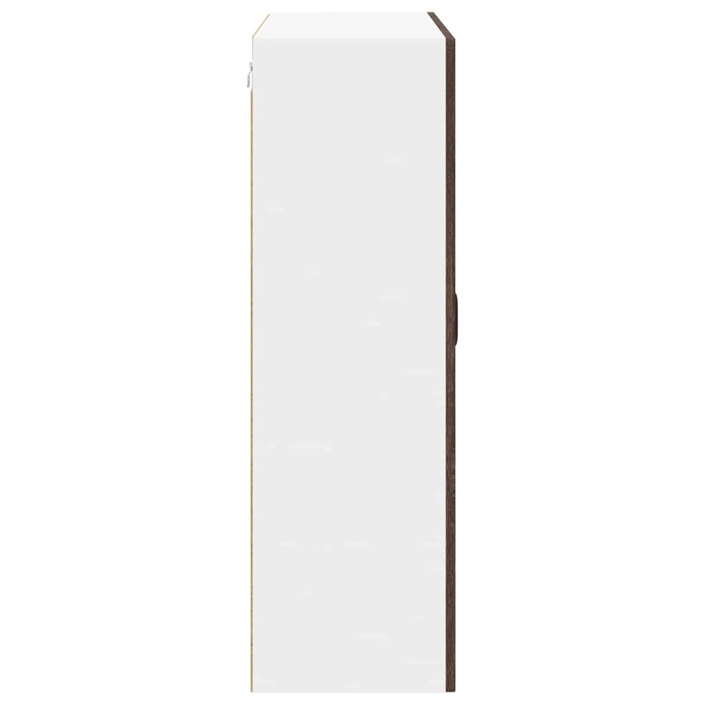 Mobile in vetro da parete LUCCA Rovere Marrone 80 x 31 x 100 cm 885162