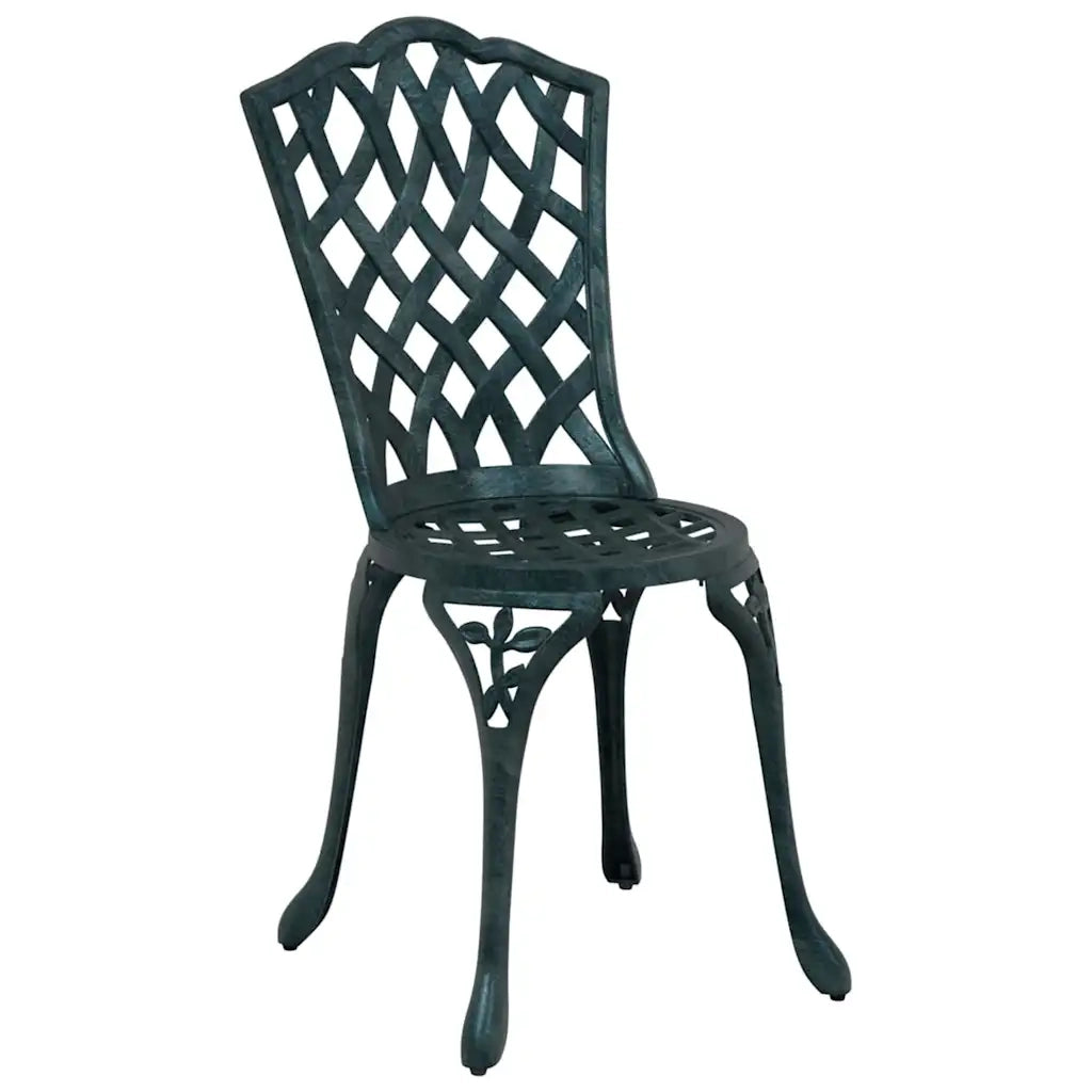 Set da Pranzo per Giardino 5 pcs Verde Alluminio