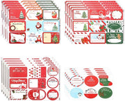 Etichette per Cadeau - 165 pezzi - Etichette Autoadesive - Etichette per Regali - Diverse Colori - 4 Stili - 5,5 x 3,7 cm / 4,4 x 3,5 cm