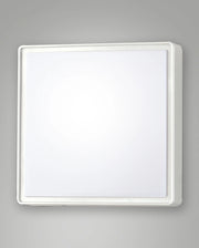 Oban Plafoniera Quadrata IP65 in Policarbonato Bianco per Esterni ed Interni, Attacco E27 2x30W Max, Grado di Protezione Elevato, Codice 3225-65-102