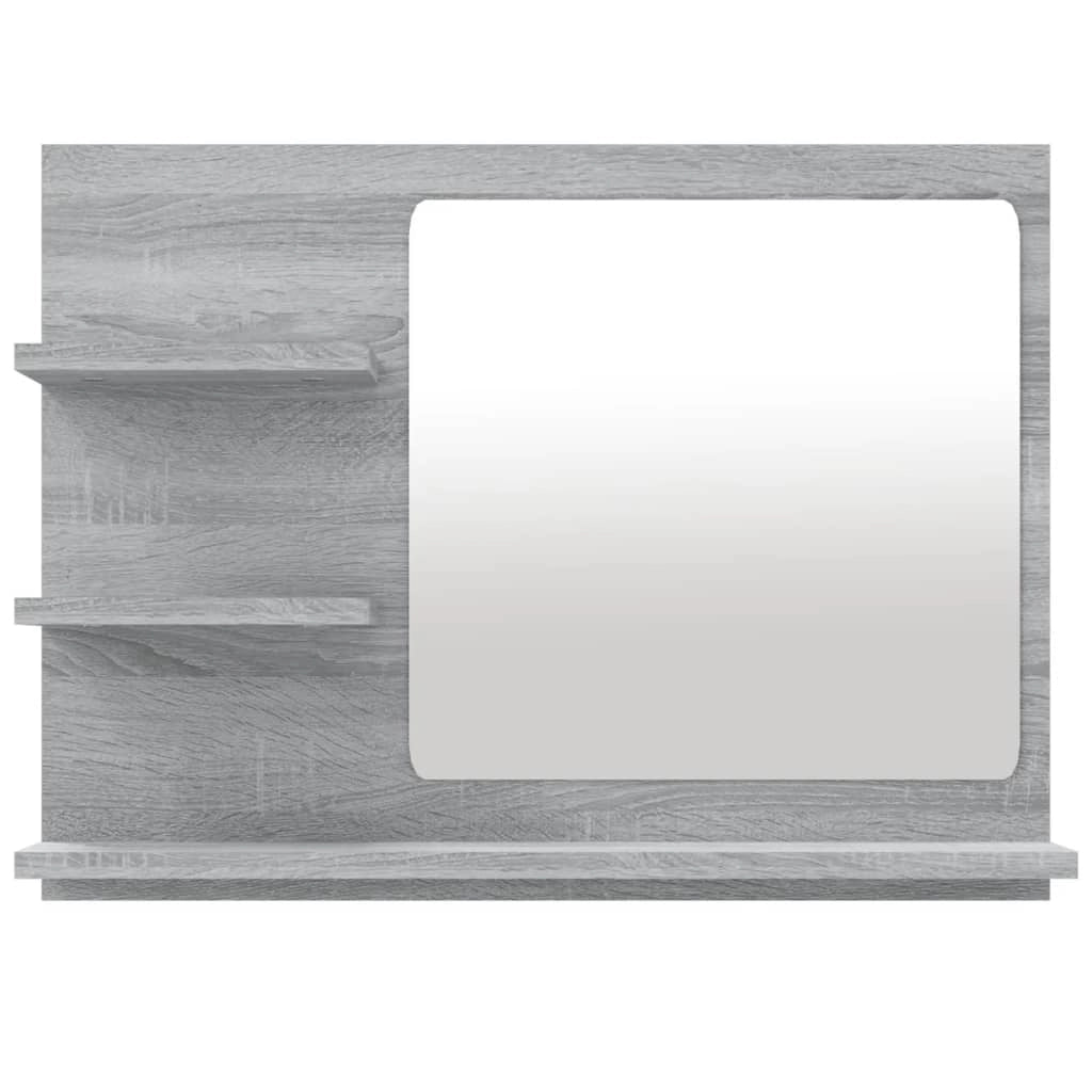 Specchio da bagno 60 x 10,5 x 45 cm in legno ingegnerizzato grigio 02_0006901