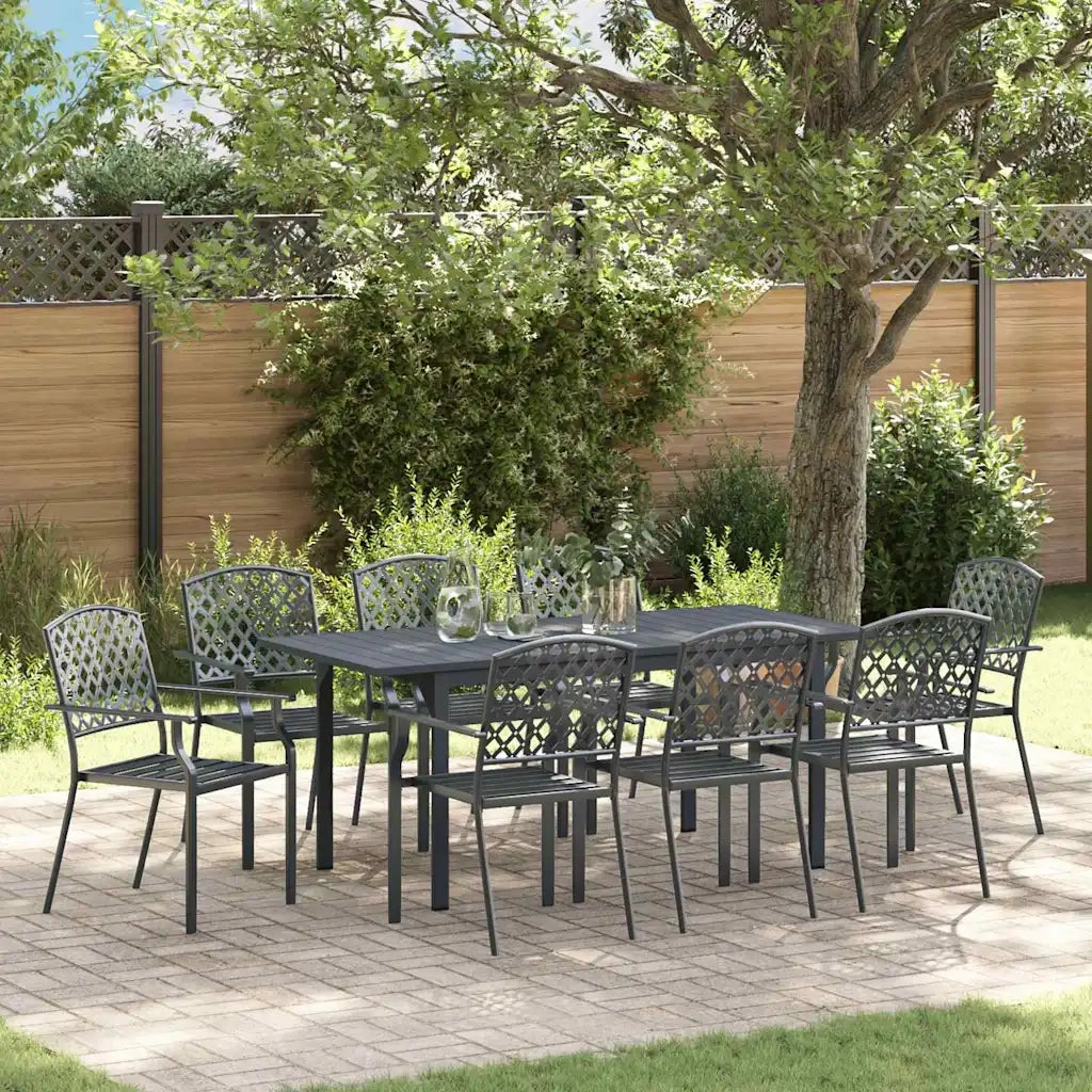 Set da Pranzo per Giardino 9 pcs Antracite 3378819