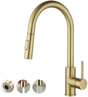 Faucetta per cucina HV501G con bocca estensibile, materiale acciaio inox con alta pressione, con cartuccia ceramica CUPC, senza copertura, adatta per lavandino o lavello uniforo.